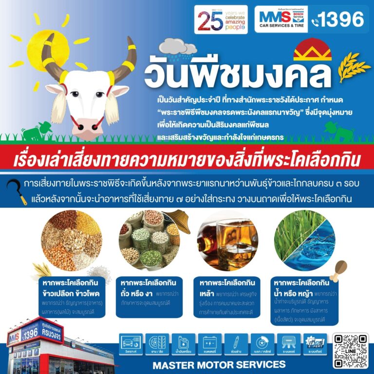 วันพืชมงคล เป็นวันสำคัญประจำปี ที่ทางสำนักพระราชวังได้ประกาศ กำหนด “พระราชพิธีพืชมงคลจรดพระนังคลแรกนาขวัญ”